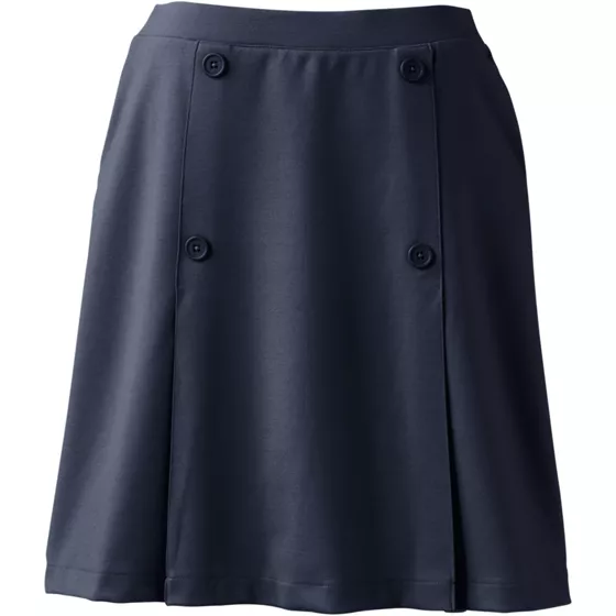 Women's Ponte Button Front Skort Above the Knee - primary