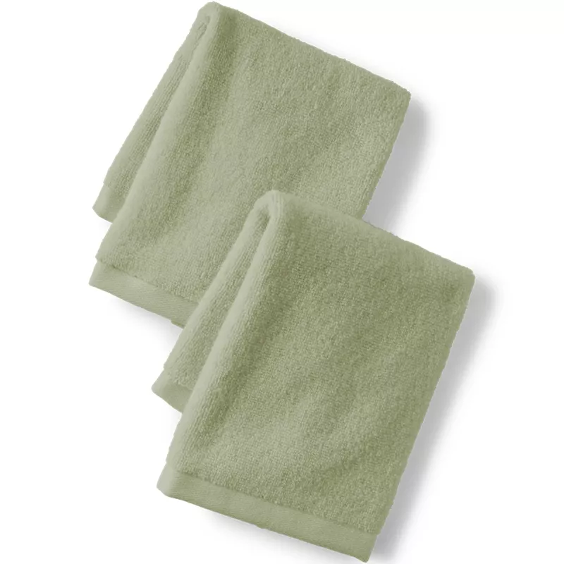 Quick-Dry Cotton 2-Piece Washcloth Set, Front