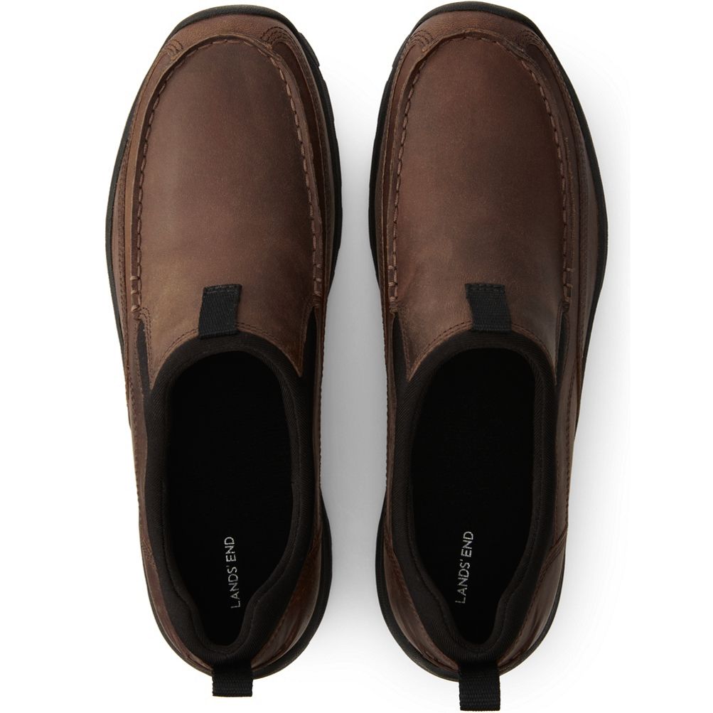 Men's All Weather Suede Leather Slip On Moc Shoes | Lands' End