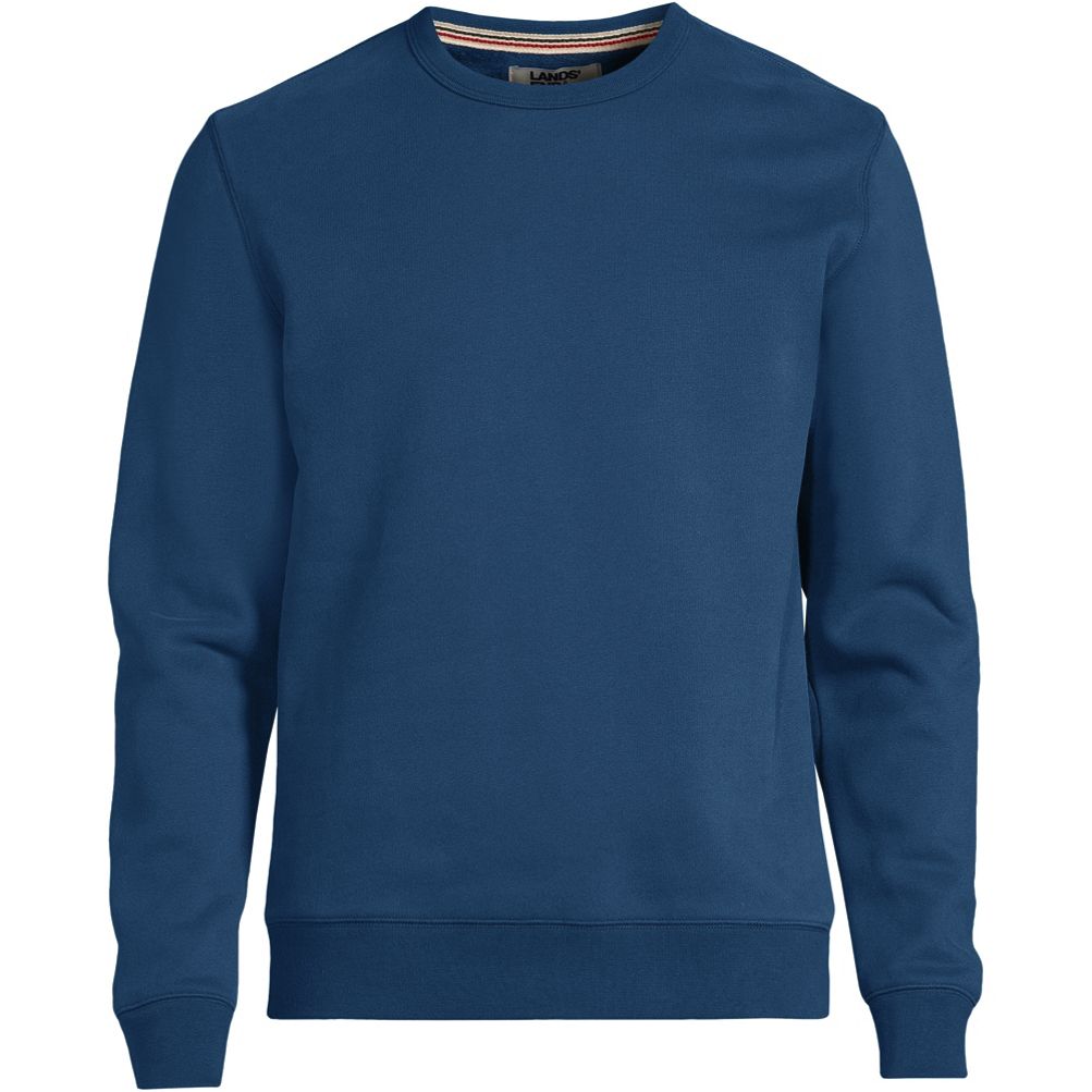 Women's Serious Sweats Crewneck Long Sleeve Sweatshirt Tunic Lands' End  Цвет: Blue print donegal; Размер: Small купить от 9990 рублей в  интернет-магазине MALL