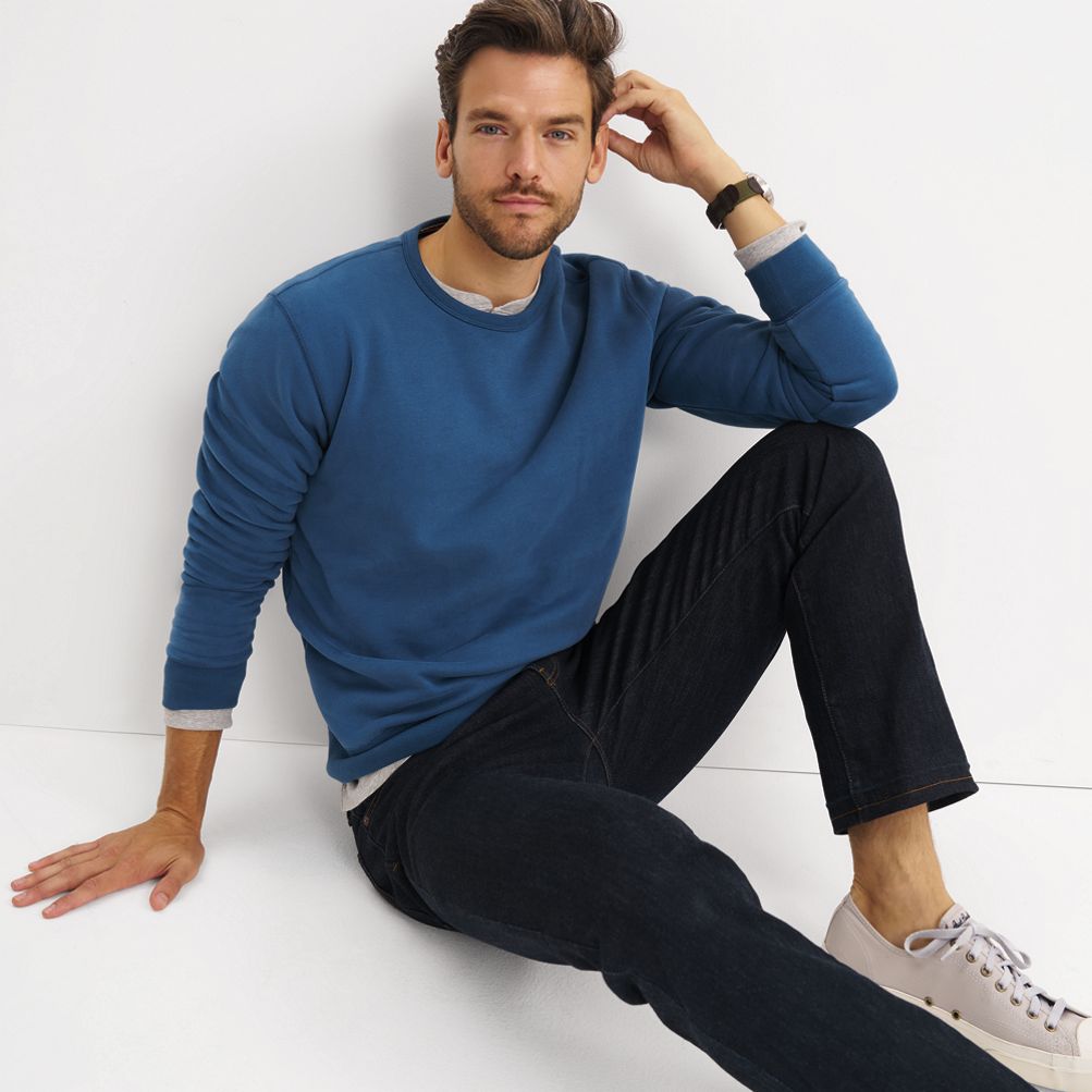 Men's Long Sleeve Serious Sweats Crewneck Sweatshirt | Lands