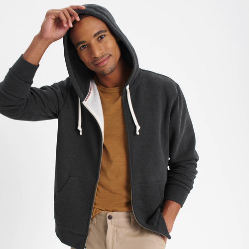 Sweat à Capuche Gaufré Doublé de Polaire Sherpa, Homme Stature Standard