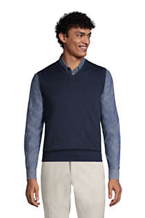 Men's Fine Gauge Supima Cotton Sweater Vest, Front