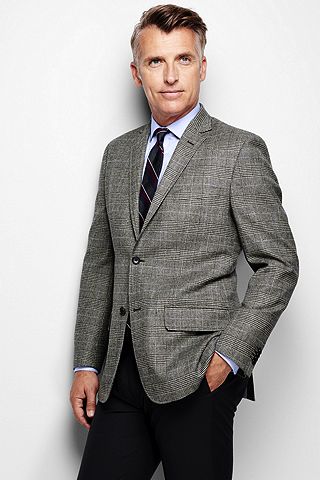Abraham Moon Wool Sportcoat 460707: Gray Prince of Wales