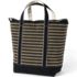 Large Print 5 Pocket Zip Top Canvas Tote Bag, Back