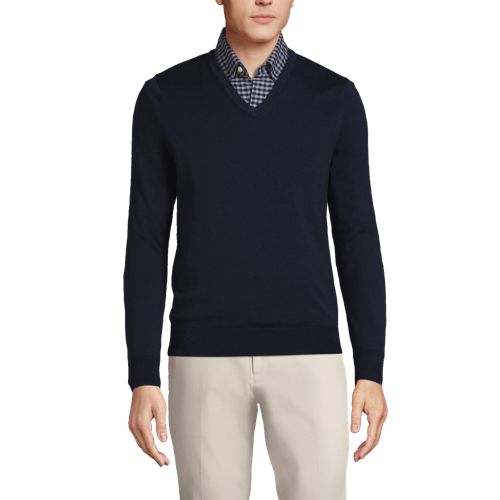 Men's Fine Gauge Supima Cotton Crewneck Sweater | Lands' End