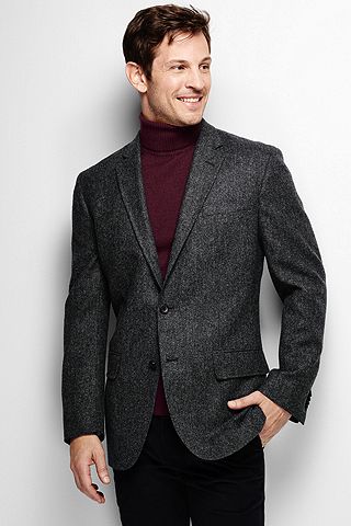 Abraham Moon Tweed Sportcoat 461090: Charcoal Donegal