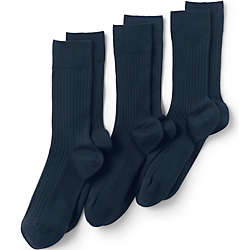Men's Seamless Toe Cotton Rib Dress Socks (3-pack), Front