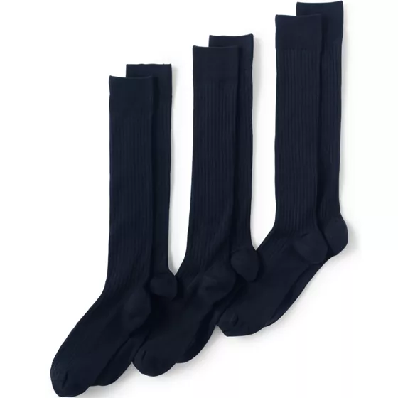 Men's Seamless Toe Over the Calf Rib Dress Socks 3-pack - primary
