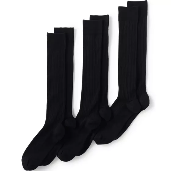 Men's Seamless Toe Over the Calf Rib Dress Socks 3-pack - primary