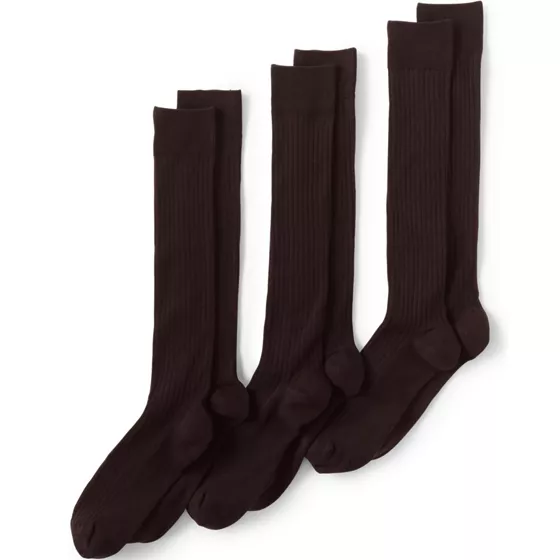Men's Seamless Toe Over the Calf Rib Dress Socks 3-pack - primary