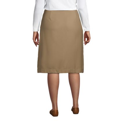 School Uniform Girls Solid A-line Skirt Below the Knee - image 2