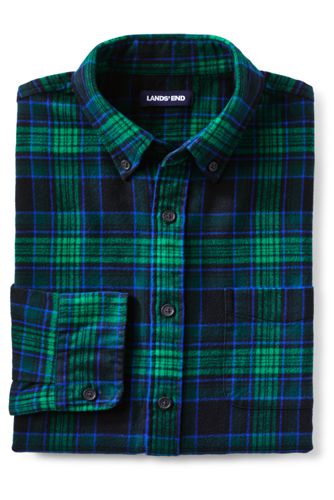 Men's Patterned Flannel Shirt, Tailored Fit  