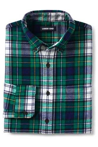 Men's Patterned Flannel Shirt, Tailored Fit  