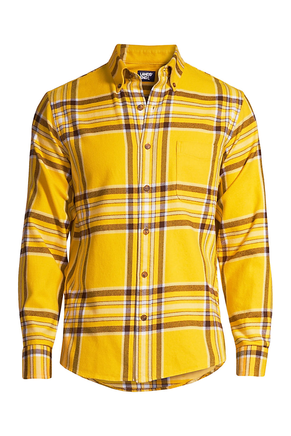 Lands End Men's Traditional Fit Pattern Flagship Flannel Shirt
