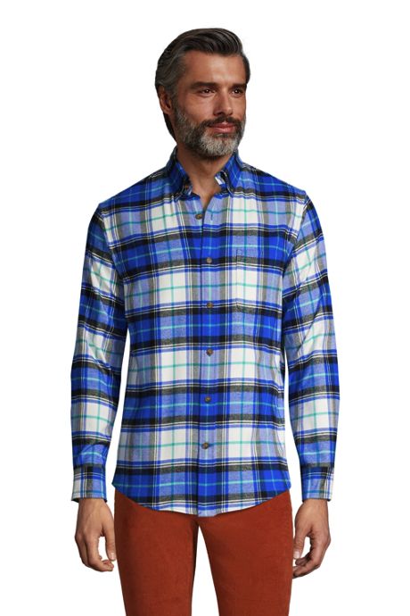 Lands' End Men's Traditional Fit Flagship Flannel Shirt 