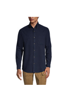 Men's Plain Flagship Flannel Shirt, Traditional Fit 