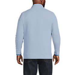 Men's Big and Tall Bedford Rib Quarter Zip Sweater, Back
