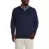 Big and Tall Bedford Rib Quarter Zip Pullover Sweater, Front