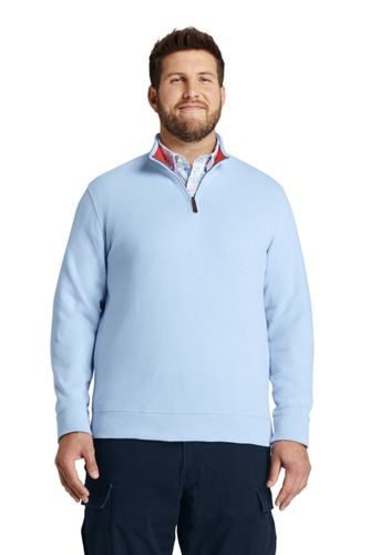 Men's Big and Tall Bedford Rib Quarter Zip Sweater