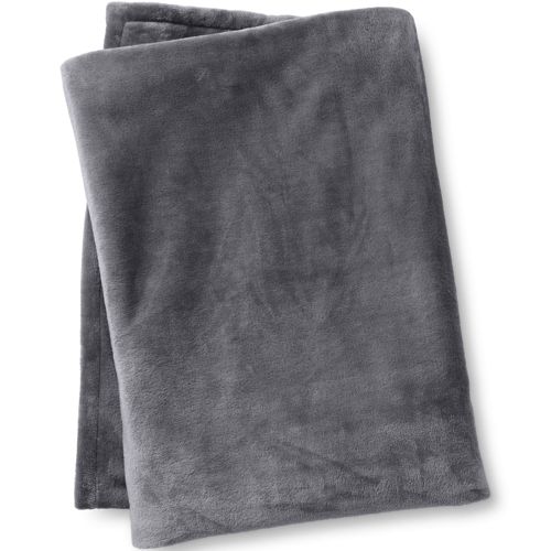 Plush Fleece Solid Throw Blanket