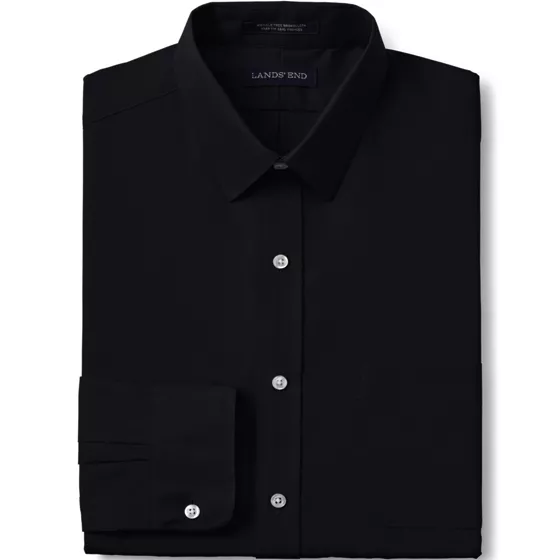 School Uniform Men's Slim Fit Long Sleeve Straight Collar Broadcloth Dress Shirt - primary