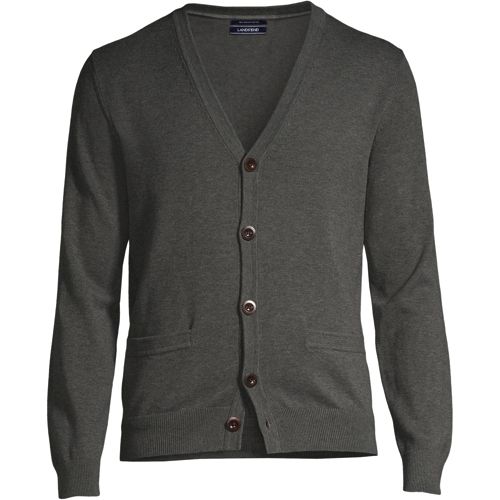 Lands end clearance supima open cardigan