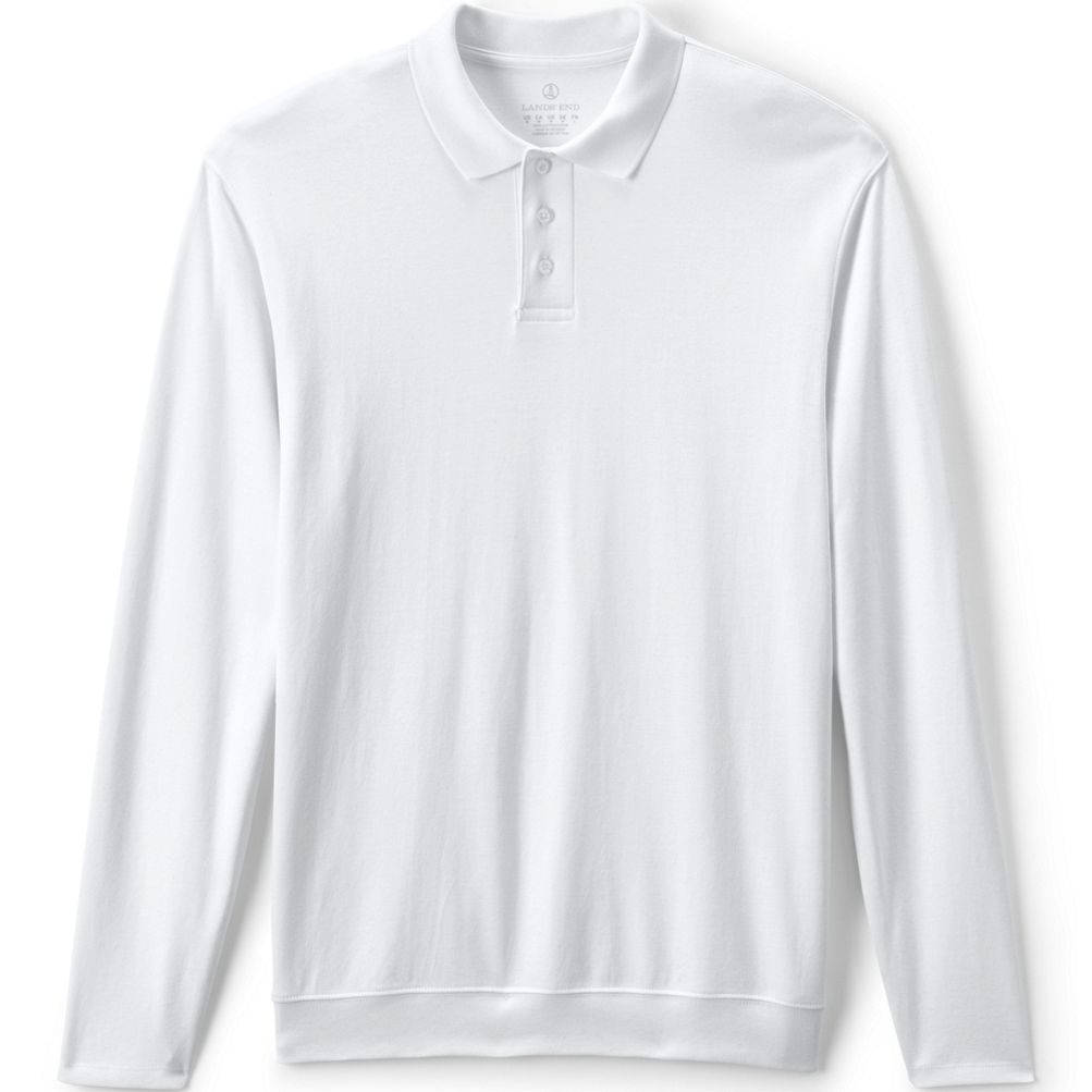 Men's long sleeve banded bottom polo shirts hotsell