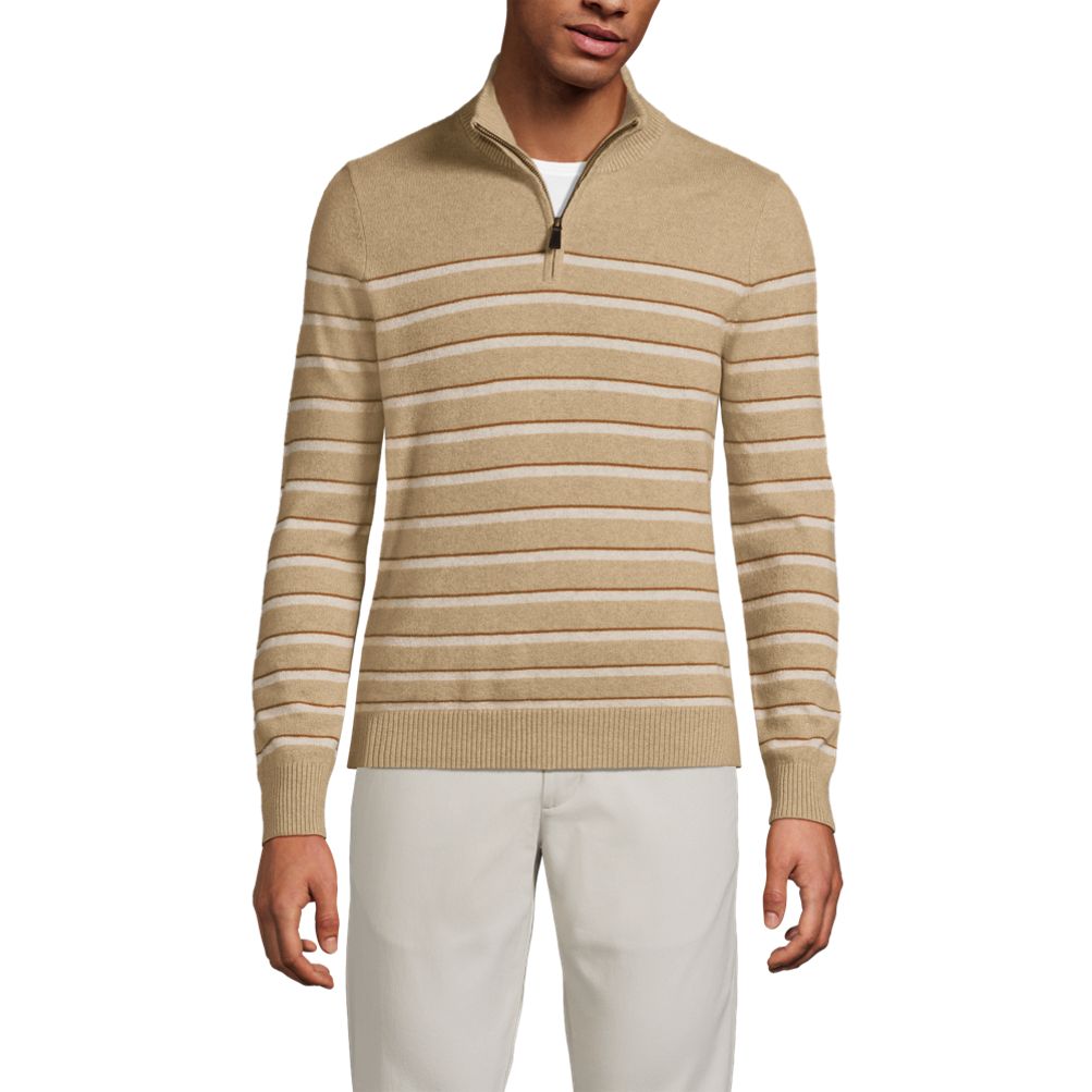トップス LANDS' END/cashmere zip-up sweater Men's Fine Gauge Cashmere Quarter Zip | Lands' End