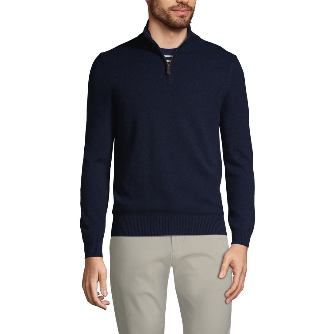 Men's Fine Gauge Cashmere Quarter Zip