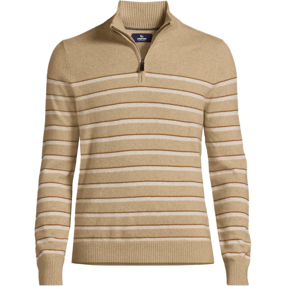 トップス LANDS' END/cashmere zip-up sweater Men's Fine Gauge Cashmere Quarter Zip | Lands' End