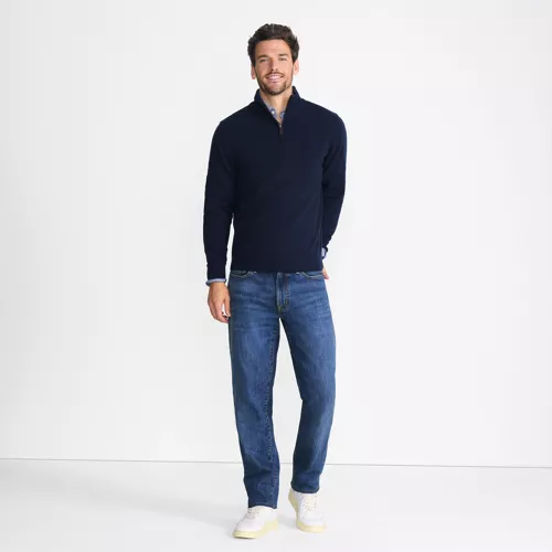 Men's Fine Gauge Cashmere Quarter Zip, alternative image