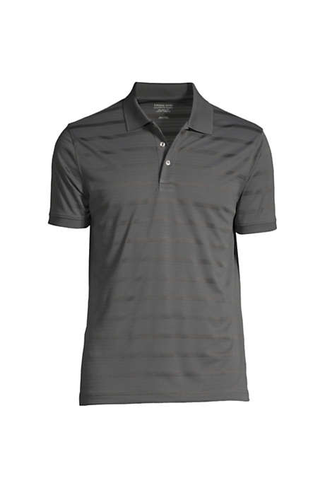 Men's Custom Logo Short Sleeve Stripe Rapid Dry Polo Shirt