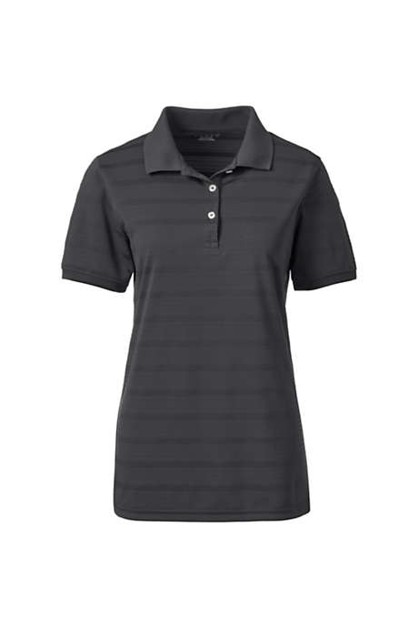 Women's Custom Logo Short Sleeve Stripe Rapid Dry Polo Shirt