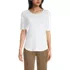 Women's Supima Micro Modal Elbow Sleeve Balletneck Curved Hem Top, Front