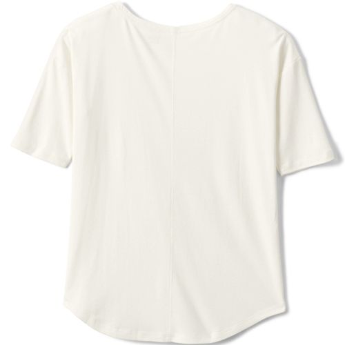 売れ筋商品|||ランズエンド カットソー トップス レディース Women's Supima Micro Modal Elbow Sleeve Balletneck Curved Hem Top Black Women's Supima Micro Modal Elbow Sleeve Balletneck Curved