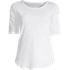 Women's Supima Micro Modal Elbow Sleeve Balletneck Curved Hem Top, Front