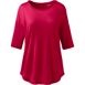 Women's Supima Micro Modal Elbow Sleeve Balletneck Curved Hem Top, Front