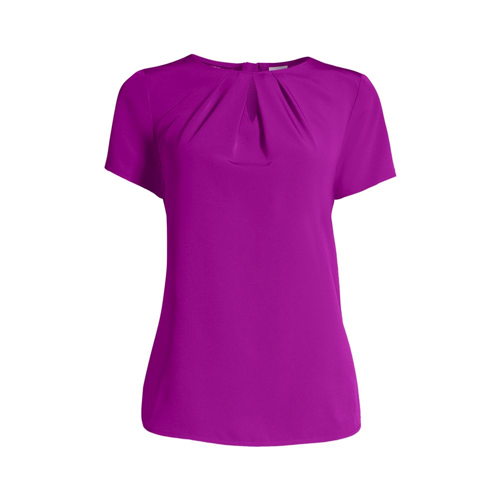 women's petite short sleeve blouses