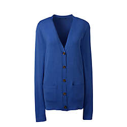 Women's Petite Performance V-neck Cardigan with Pockets, Front