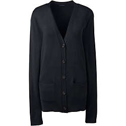 Women's Plus Performance Long Sleeve V-neck Cardigan with Pockets, Front