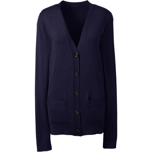 Women's Long Sleeve Performance Fine Gauge V-neck Cardigan Sweater with Pockets