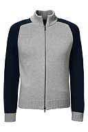 Lands' End Drifter Cotton Sporty Cardigan Sweater 468988