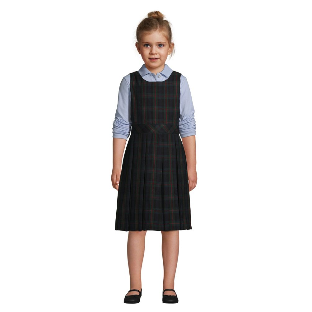 Little Girls Plaid Pleated Jumper | Lands' End