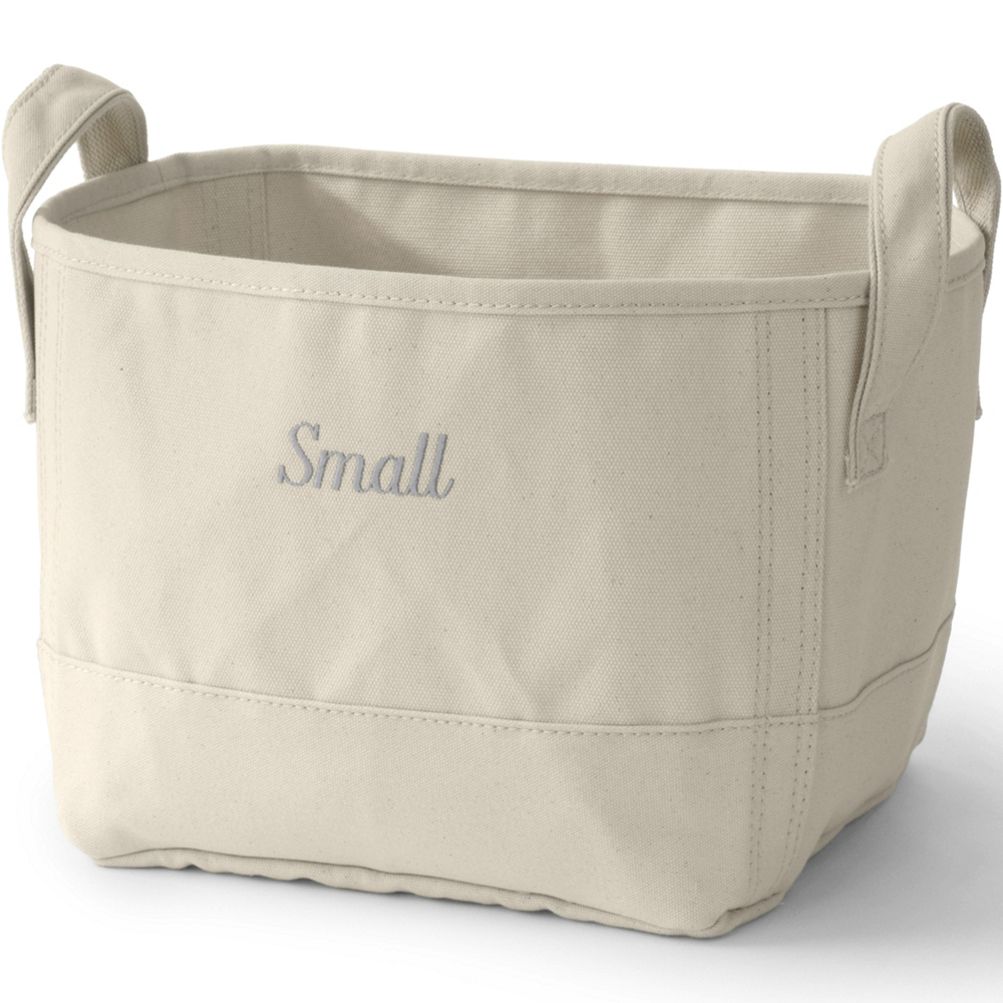 Canvas Storage Tote, Rectangular Frost Gray Medium, Cotton | L.L.Bean