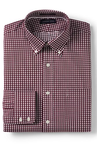 30％OFF＜ランズエンド＞メンズ・ベアードマクナット・アイリッシュリネン・ドレスシャツ／ボタンダウン／スリムフィット／長袖/S/グレー