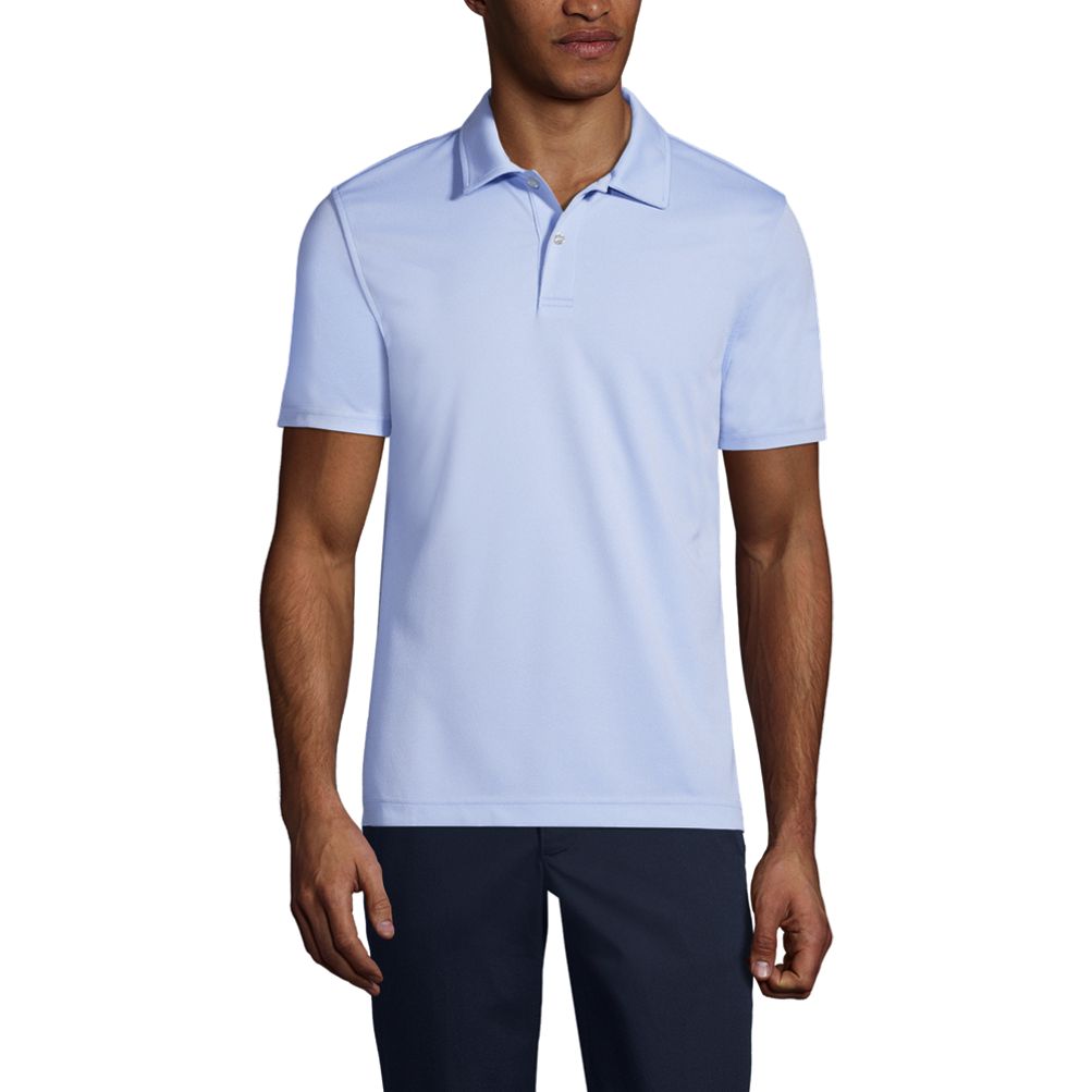 Men's Short Sleeve Polyester Pique Polo Shirt | Lands' End