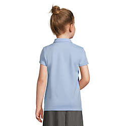 Little Girls Short Sleeve Poly Pique Polo Shirt, Back