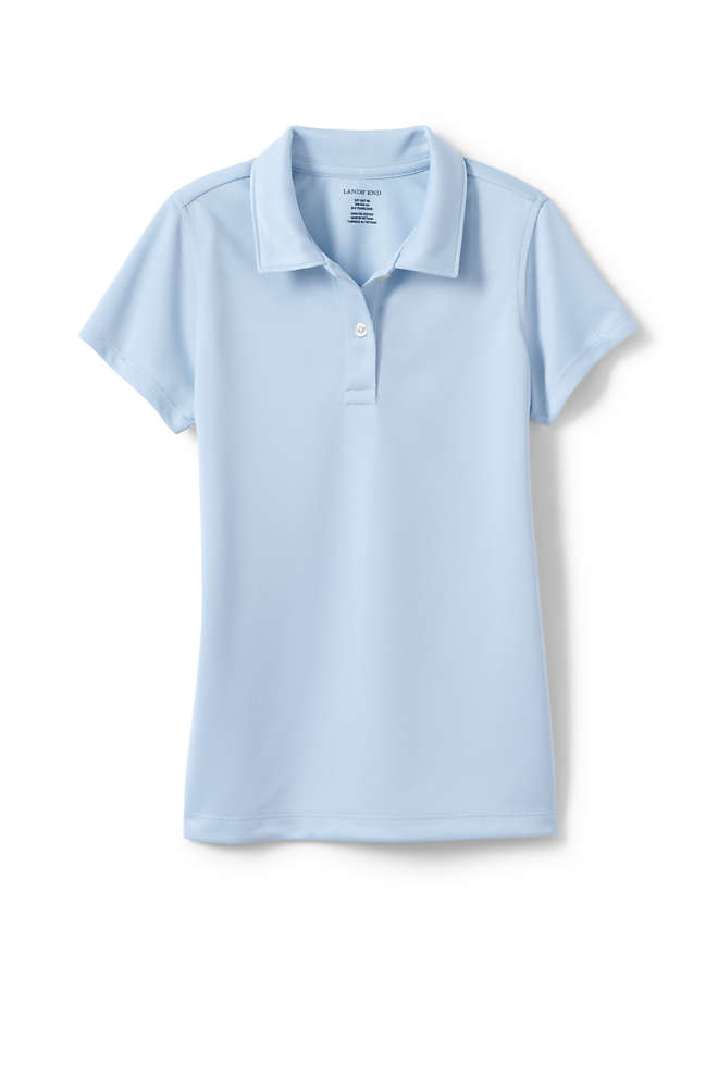 School Uniform Little Girls Short Sleeve Poly Pique Polo Shirt, Front