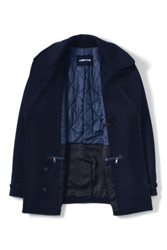 tall mens wool pea coat